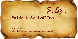 Polák Szilvána névjegykártya